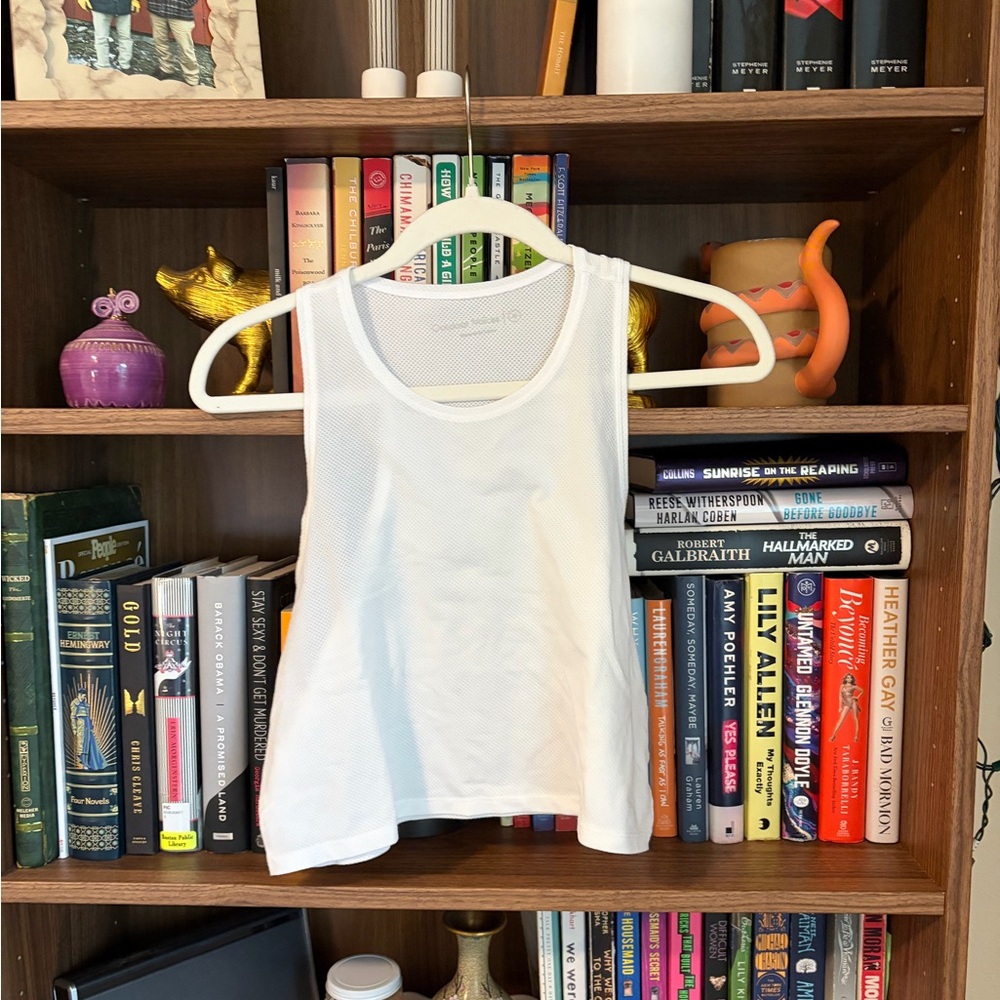 Outdoor Voices White Mesh Workout Tank
